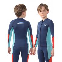 Vaikams 3mm neopreno hidrokostiumas Viršus Kelnės Rinkinys Nardymas Plaukimas Banglenčių sportas Nardymas UV apsauga Šiltas Size 4 95-115cm, 14-18in