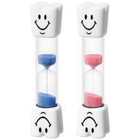Children's 2-minute hourglass brushing timer  color  2PC white
