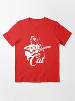 Cat Stevens Cat Stencil For Fans Essential T-Shirt L raudona