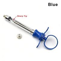 Oral Cavity Stainless Steel Aspirating Syringes With Hook-Head Sharp Head Instrument Teeth Care Pointed tamsiai mėlyna spalva