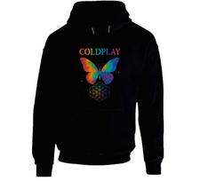 Coldplay, Muzika iš Žvaigždžių, Grafinis T-shirt Trumpomis Rankovėmis Unisex Viršutiniai Drabužiai Gobtuvėlis S blue