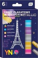 Interdruk metalinės gelinės kreidelės, 6 spalvos