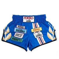 YOKKAO Muay Thai Shorts Men Women Quick Dry Boxing Training In Black Red Yellow White Blue XXXL mėlyna