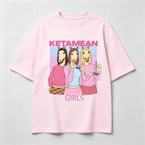 Animacinis Arkliukas Moteriški Grafiniai Marškinėliai Ketamean Mergaitėms Juokingas Spaudinys Laisvalaikio Medvilniniai Trumpomis Rankovėmis Marškinėliai Unisex Unisex 2XL pink