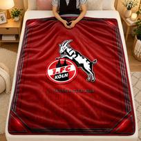 Flanelinis pledas FC Köln Šiltas minkštas pledas naudojimui patalpoje ant sofos, lovos, svetainėje 150cmx180cm