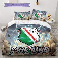 Custom Name Legia Warsaw Pattern Bedding Quilt Set  Home Decoration  Gift (1 * duvet cover + 2 * pillowcase  without core) 200x200cm
