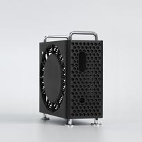 Mac Mini M4 Case Stand Heat Dissipation Shockproof Protective Shell Host Black White Black