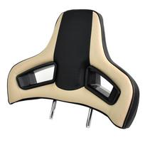 Car Sport Seat Headrest PVC Leather Neck Pillow Cushion Universal Original Racing Seat Headrest with Plug&Play System