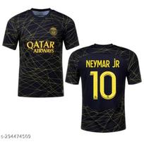 Vyriški Paris Saint-Germain Juodai Auksiniai Futbolo Marškinėliai NEYMAR JR 10 Greitai Džiūstantys Trumpomis Rankovėmis Futbolo Marškinėliai Sporto Treniruočių Apranga XL