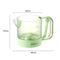 Salad Dressing Shaker Bottle Semi-Automatic Stirring Cup For Kitchen Egg Beater Liquid Mixing Cup Vinaigrette Dressing Bottle žalia