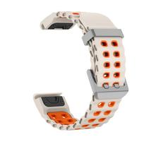 22mm 26mm QuickFit Silicone Sport Band for Garmin Fenix 8 Pro 47mm 51mm E 7 7X 6 6X/Quatix/Tactix/D2 Mach 2 Pro/Epix Watch Strap 26MM Quickfit white