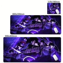 Large Gaming Mouse Pad XXL Anime Solo Leveling Desk Mat Office Computer Keyboard Accessories Mousepad Rubber Nonslip Table Mat 30x80x0.2cm black
