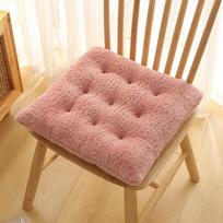 Šilti kilimėliai Kėdžių pagalvėlės Prabangus trumpo plauko valgomojo kėdės užvalkalas Minkšti kilimėliai Neslystantys su juostele 40x40cm rožinė