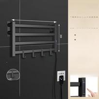 Anglies Pluošto Išmanusis Elektrinis Šildomas Rankšluosčių Džiovintuvas su Skaitmeniniu Ekranu ir Laikmačiu gray