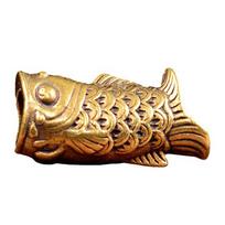 Antique Koi Brass Paracord Connector For Key Rings Backpacks And Multi Purpose Utility Decor geltona