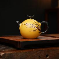 260ml Yixing Purple Clay Teapots Famous Master Handmade Dragon Egg Pot Raw Ore Gold Section Mud Kettle With Filter Zisha Tea Set brown