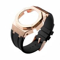 GMA-S2100 Modifikavimo Rinkinys Casio G-SHOCK GMA S2100 Moterims Nerūdijančio Plieno Metalinis Korpusas Guminė Laikrodžio Apyrankė Modifikuotos Laikrodžio Apyrankės Aksesuarai For GMA-S2100 series beige