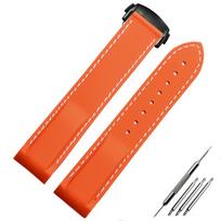 20mm 22mm Silicone Rubber Watchband For Omega SEAMASTER PLANET OCEAN Curved End Men Strap Watch Accessories Watch Band Chain 22mm multi