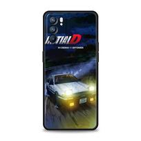 Initial D telefono dėklas, skirtas Oppo A17 A31 A54 A57 A78 A79 A98 Find X5 X6 Reno 6 7 8 10 11 12 13 F Pro 5G, minkštas TPU dėklas Fundas Oppo Find X5