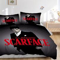 Scarface: The World Is Yours Bedding Set  Comforter Cover Gift for Bedroom,Includes 1 Cover and 2 Pillowcases, No InsertB208 135x200cm black