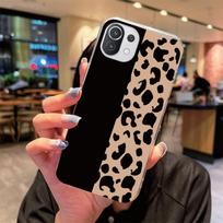 For Xiaomi 15 14 13 15T 13T 14T 12T 11T 10T 11 12 13 Lite Clear Transparent White Leopard Print Artistic Marble Phone Case Cover Xiaomi 15 black