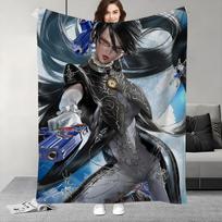 Žaidimo B-Bayonetta 3 pledo dizainas Lengvas Studentų bendrabučiams, Poilsiui, Svetainei, Biurui, Sofai, Visų sezonų 75x90cm gray