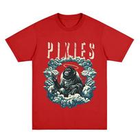 Pixies Cotton T-shirt Stardust Monkey Gone To Heaven Graphic Print Tee Streetwear Women Men Breathable Material No Stuffiness in Hot Summer M red