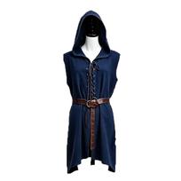 Middle Ages Renaissance Pirate Vest For Men And Women Knights Halloween Vintage Vest XXL mėlyna