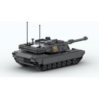 MOC-154682 Compatible Building Blocks M1A2 Heavy Tank Model Small Particle Assembled Puzzle Building Blocks Toy Boy gray