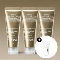 Refileo Gold Radiance Pack Collagen Wrapping Pack Peel-Off Mask 65g (Mini Brush 1 pcs), 1 sheet, 3 pcs beige
