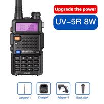 1/2PCS BaoFeng UV-5R 8W Tri-Power Walkie Talkie High Power Dual Band Long Range 128 CH Portable Handheld UV 5R Ham Two Way Radio EURO