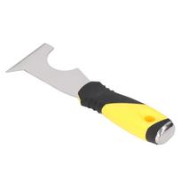 Multifunctional Putty Knife Thickened Blade Stainless Steel Paint Remover Scraper Tool with Slip Proof Handle 6.5cm white