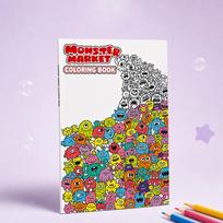 Little Doodles Coloring Tracing Book Relaxing Sketches Trace Color Activity Book For Stress Relief Line Drawing Color white