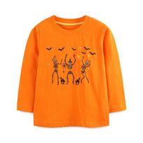 Kids European Style Long Sleeve T Shirt Cartoon Print 7Y oranžinė