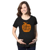 Halloween Maternity Shirt, Pumpkin Costume T-Shirt 3XL black