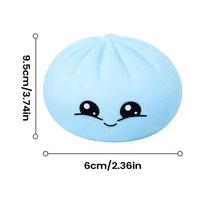 Colorful Dumpling Squishes Stress Balls Fidget Sensory Toys Simulation Food Squishiess Bun With Steamer Squeeze Dough Ball Gifts white