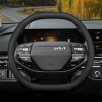38cm automobilio vairo užvalkalas, Naujam KIA Sportage EV9 Sorento 2026, Oda, automobilio vairo dėklas, automobilio aksesuarai 1 D shape black