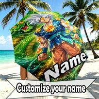 Individualus pavadinimas, personalizuotas DRAGON BALL spaudinio skėtis, automatinis atidarymas/uždarymas, tvirtas 8 šonkaulių rėmas, naudojimui kelionėse, stovyklavime, žygiuose, gimtadienio dovana Three-fold umbrella yellow