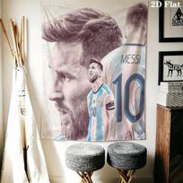 Messi Wall Tapestry Aesthetic Wall Hanging Printed Fabric Blanket Decorative Tapestries for Bedroom Living Room Home Decor 100cm x 150cm