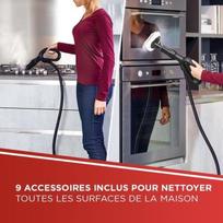 POLTI VAPORETTO SMART 100 T - Steam cleaner - unlimited autonomy - 4 BAR - 110g/min - 1500W - 9 accessories - Turquoise