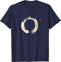 Buddhism Meditation Yoga Bonsai Zen Enso Circle Goa Karma Om T-Shirt 150 beige