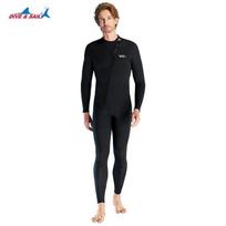 1.5MM Neoprene Wetsuit Diving Snorkeling Surfing - Full Zip One Piece Thermal Swimsuit Men Women 2XL