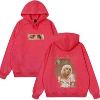 Singer Billie Eilish Poster Graphic Print Hoodie Men Women Streetwear Hip Hop Gothic Style Harajuku Y2K Fashion Sweatshirt Oversized Pullover S mėlyna