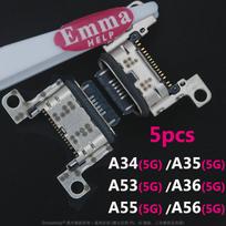 Original Charging Port Dock Plug For Samsung Galaxy A34 A35 A36 A56 A55 A53 A536B TYPE-C Charger Connector Socket Repair gray