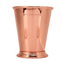 Julep puodelis Nerūdijančio plieno Elegantiškas Retro Didelis stabilumas Karoliukais papuoštas Mėtų Julep puodelis Namams Rožinio aukso L rožinio aukso spalvos