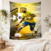 Sky Soccer Dream Neymar Retro Tapestry Psychedelic Art Great for Dorm Wall Studio Wall Balcony Versatile Decor Exotic Pattern Gift for New Home 150cmx200cm