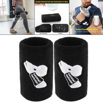 2x Ventilated Kettlebell Wrist Guards Provides Support Wraps Elastic Wristband black