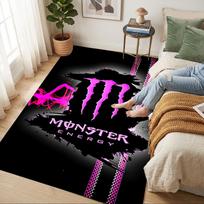 Monster Energy Living Room Nonslip Area Rug Soft Carpet For Bedroom Game Playroom Sofa Office Home Decor Doormat Christmas Gift C930698 60cmx90cm gray