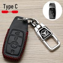 Mercedes Benz C260L Raktų dėklas E300L, C200, A klasės, GLC - Aukštos klasės sportinio automobilio specialus krepšys Keychain Only gray