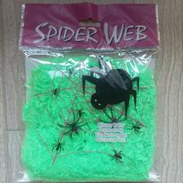 Halloween Spider Web Decoration Props: Cotton Web 20g, 40g, 60g, 100g - Large Stock Available green